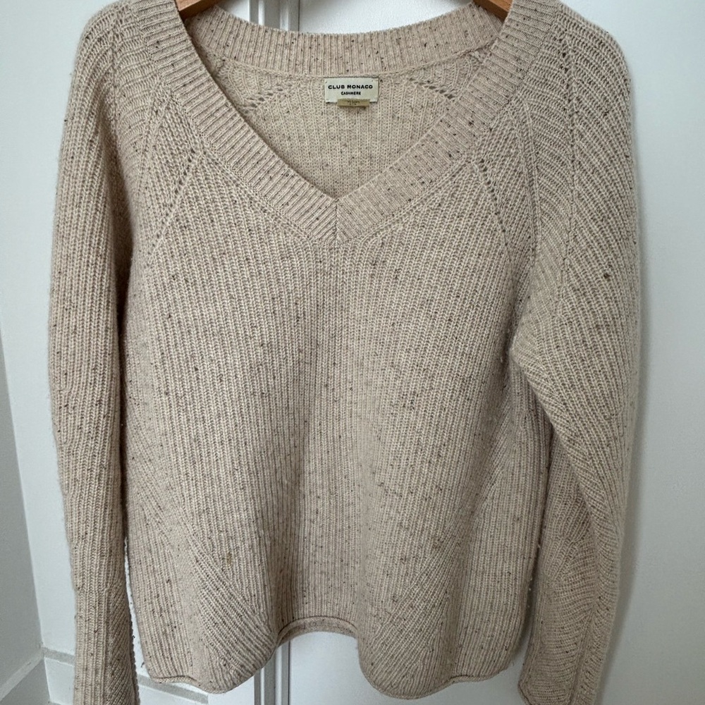 Club Monaco V-Neck Cashmere Sweater